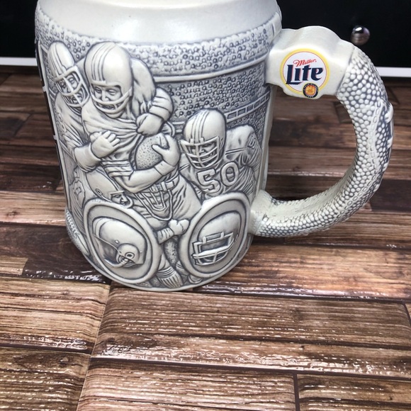 Vintage Miller Lite Commemorative NFL Miami Dolphins 3D Porcelain Beer Mug Stein - Picture 5 of 7